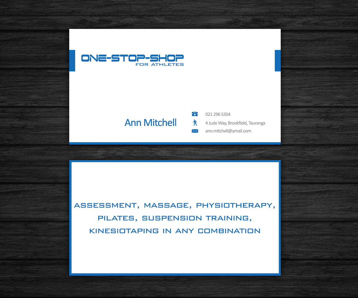 Business Card Design by FutureDesigne for One Stop Shop for Athletes | Design #2219497