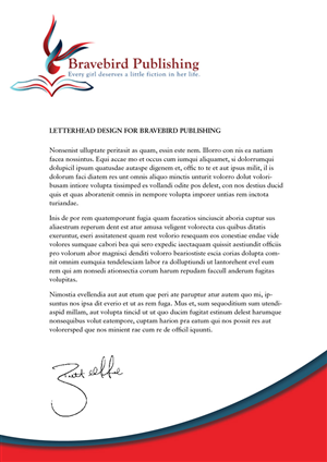 Letterhead Design by foo for Bravebird Publishing | Design: #2181233