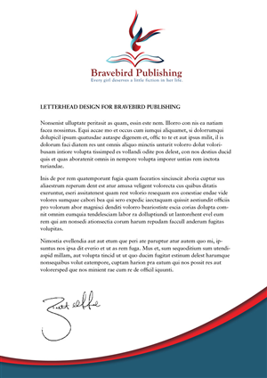 Letterhead Design by foo for Bravebird Publishing | Design: #2181235