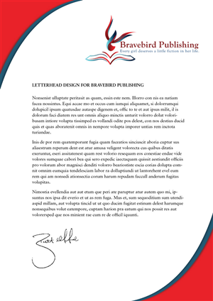 Letterhead Design by foo for Bravebird Publishing | Design: #2181240