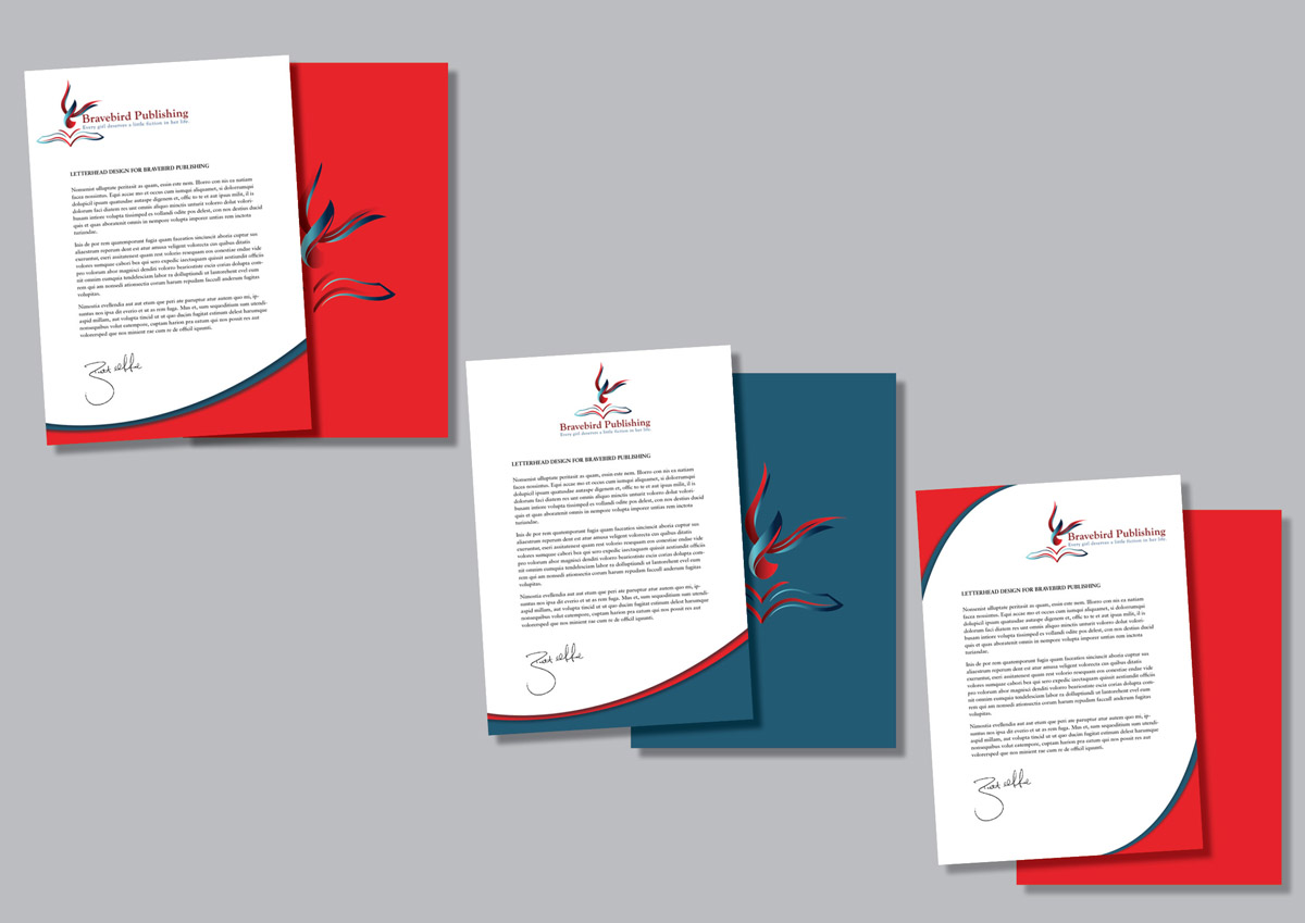 Letterhead Design by foo for Bravebird Publishing | Design #2181243
