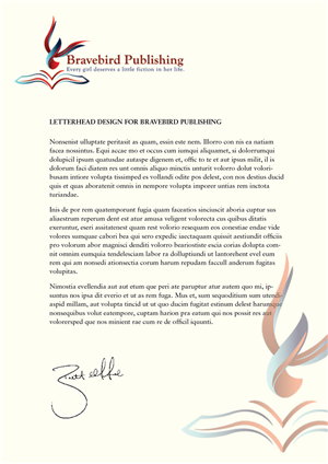 Letterhead Design by foo for Bravebird Publishing | Design: #2185936