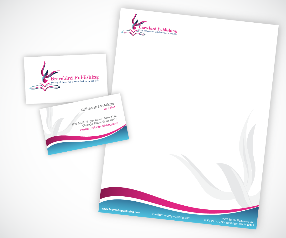 Letterhead Design by wolf for Bravebird Publishing | Design #2199986