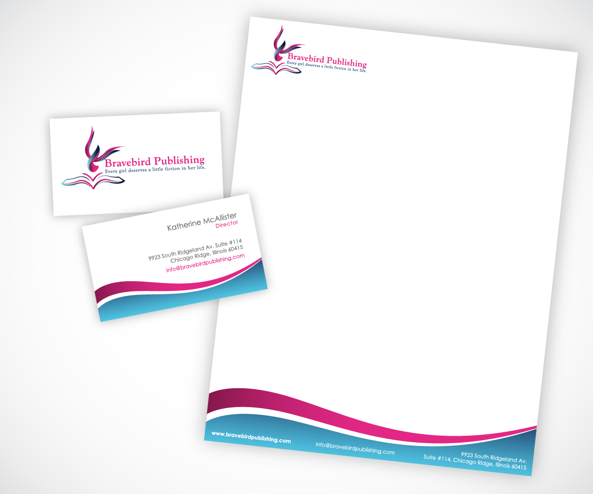 Letterhead Design by wolf for Bravebird Publishing | Design #2199987