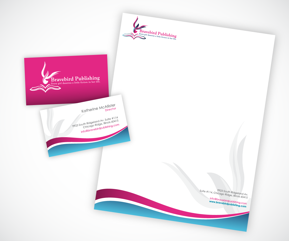 Letterhead Design by wolf for Bravebird Publishing | Design #2199990