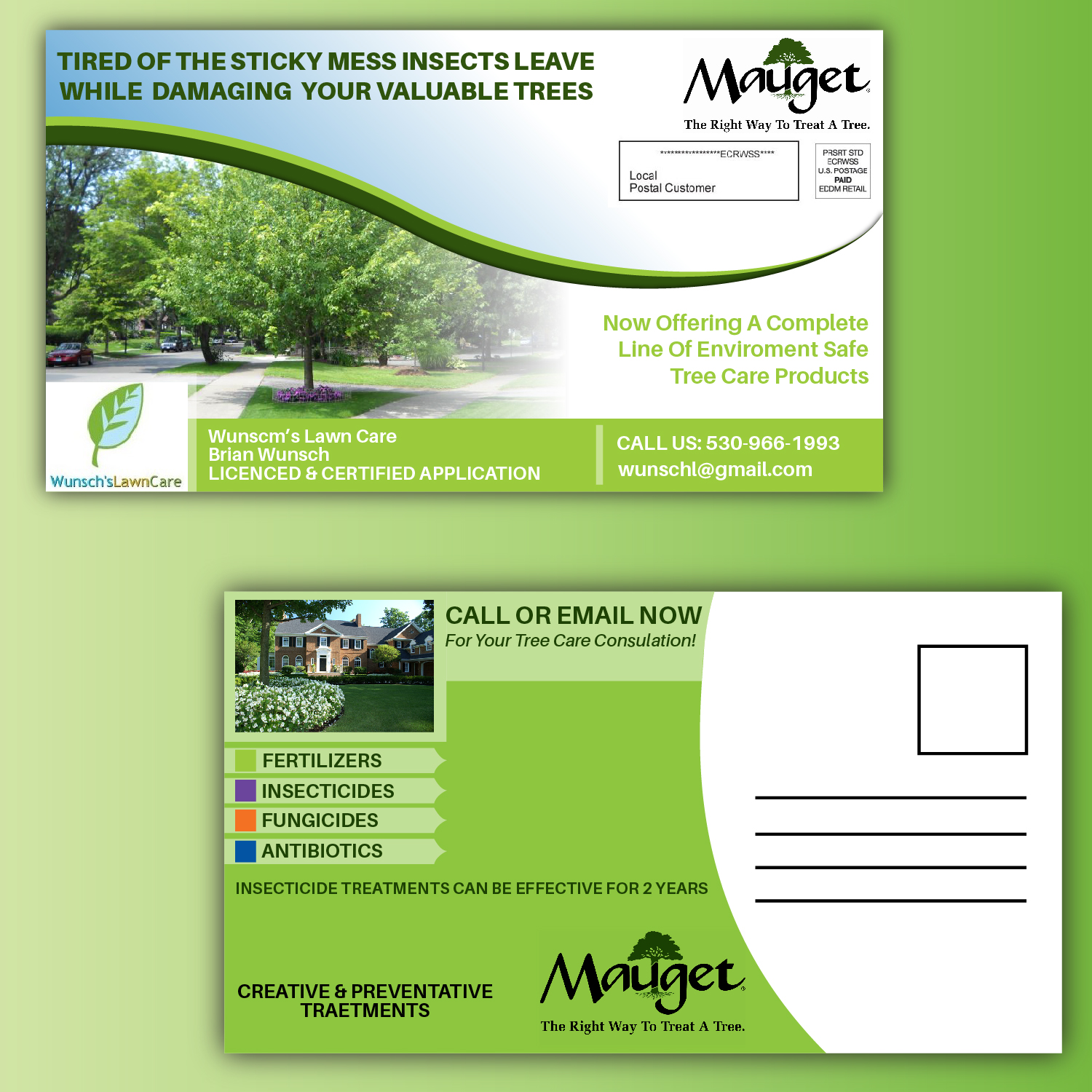 Diseño de Postal por anshuman1995 para Wunsch's Lawn Care | Diseño #10458561