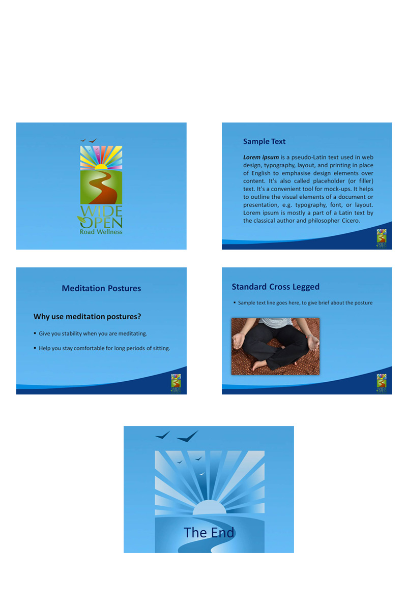 PowerPoint Design by Sarah Mathews for Wide Open Road Wellness | Design #2212129