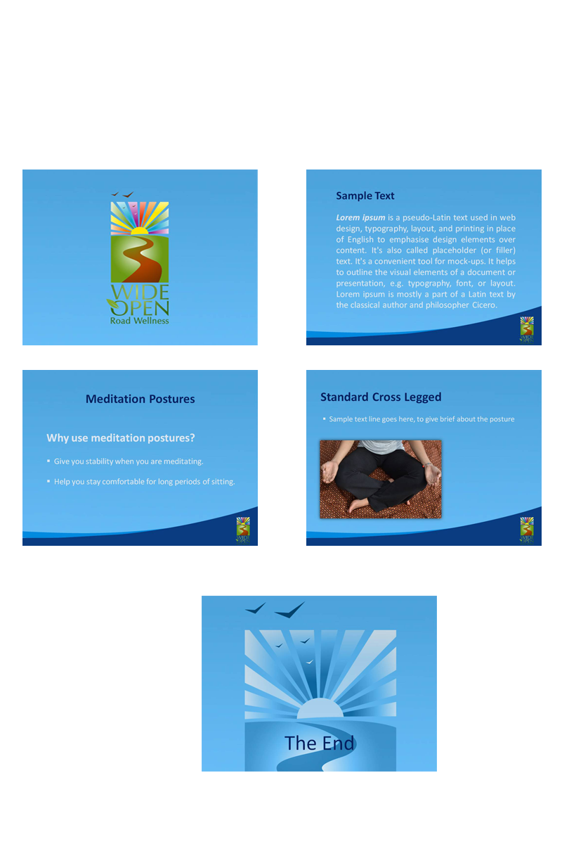 PowerPoint Design by Sarah Mathews for Wide Open Road Wellness | Design #2212131