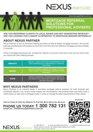 Flyer-Design von Wyclefd für Nexus Partners | Design #2186329