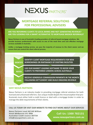 Flyer Design by Sbss for Nexus Partners | Design: #2182067
