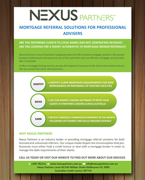 Flyer Design by Sbss for Nexus Partners | Design: #2187538