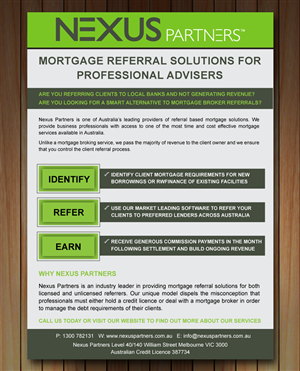 Flyer for Professional Advisers - 2 versions one for fax one for email | Flyer Design by Sbss