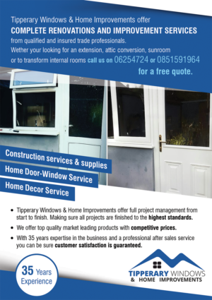 Flyer Design by Akshar Shailesh for Tipperary Windows & Home Improvements | Design: #10352358