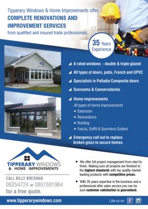 Flyer Design by Akshar Shailesh for Tipperary Windows & Home Improvements | Design: #10365020