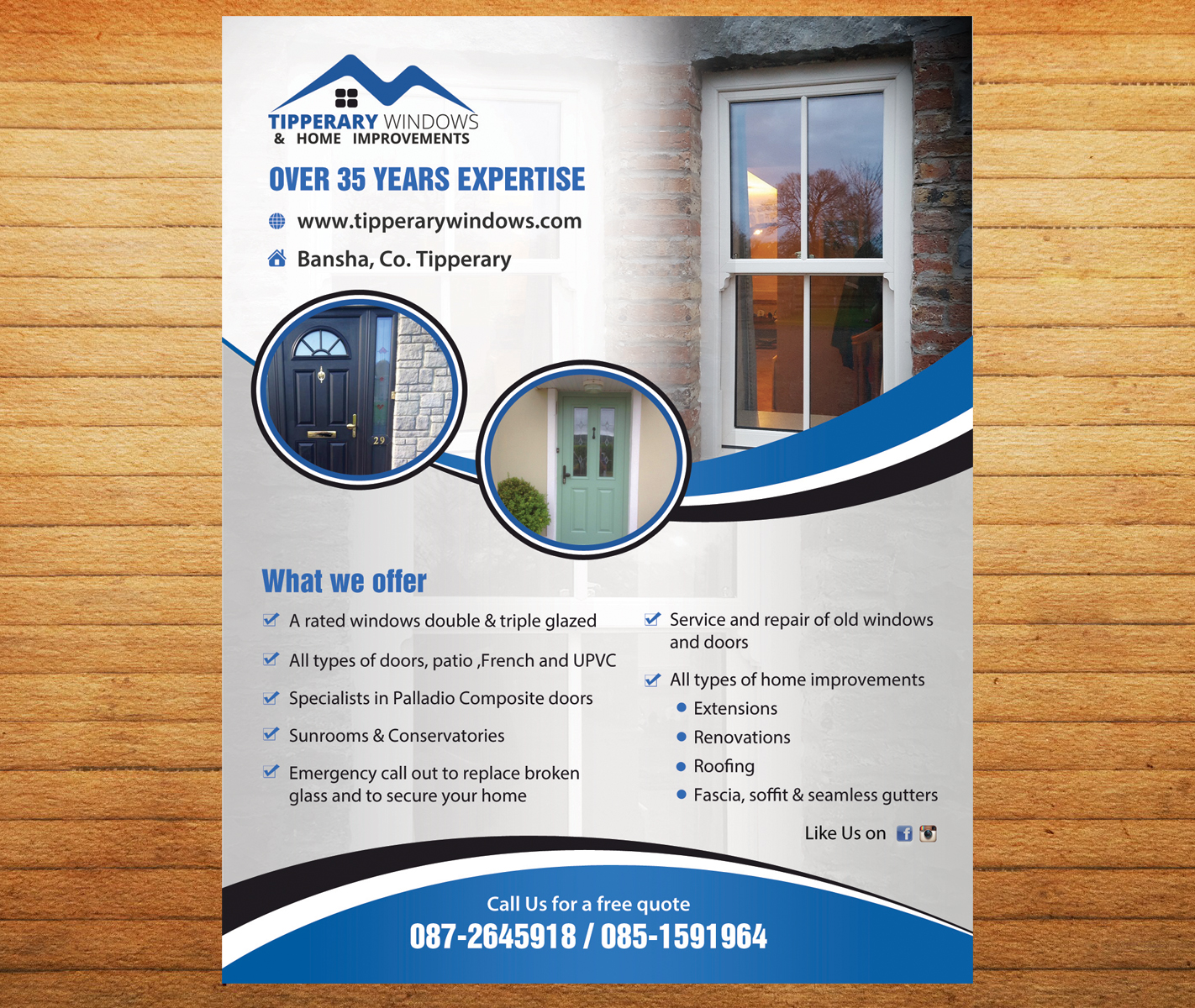 Flyer Design by aspiremedia for Tipperary Windows & Home Improvements | Design #10362051