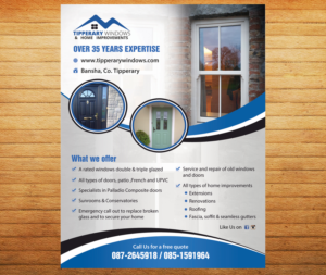 Flyer Design by aspiremedia for Tipperary Windows & Home Improvements | Design: #10362051