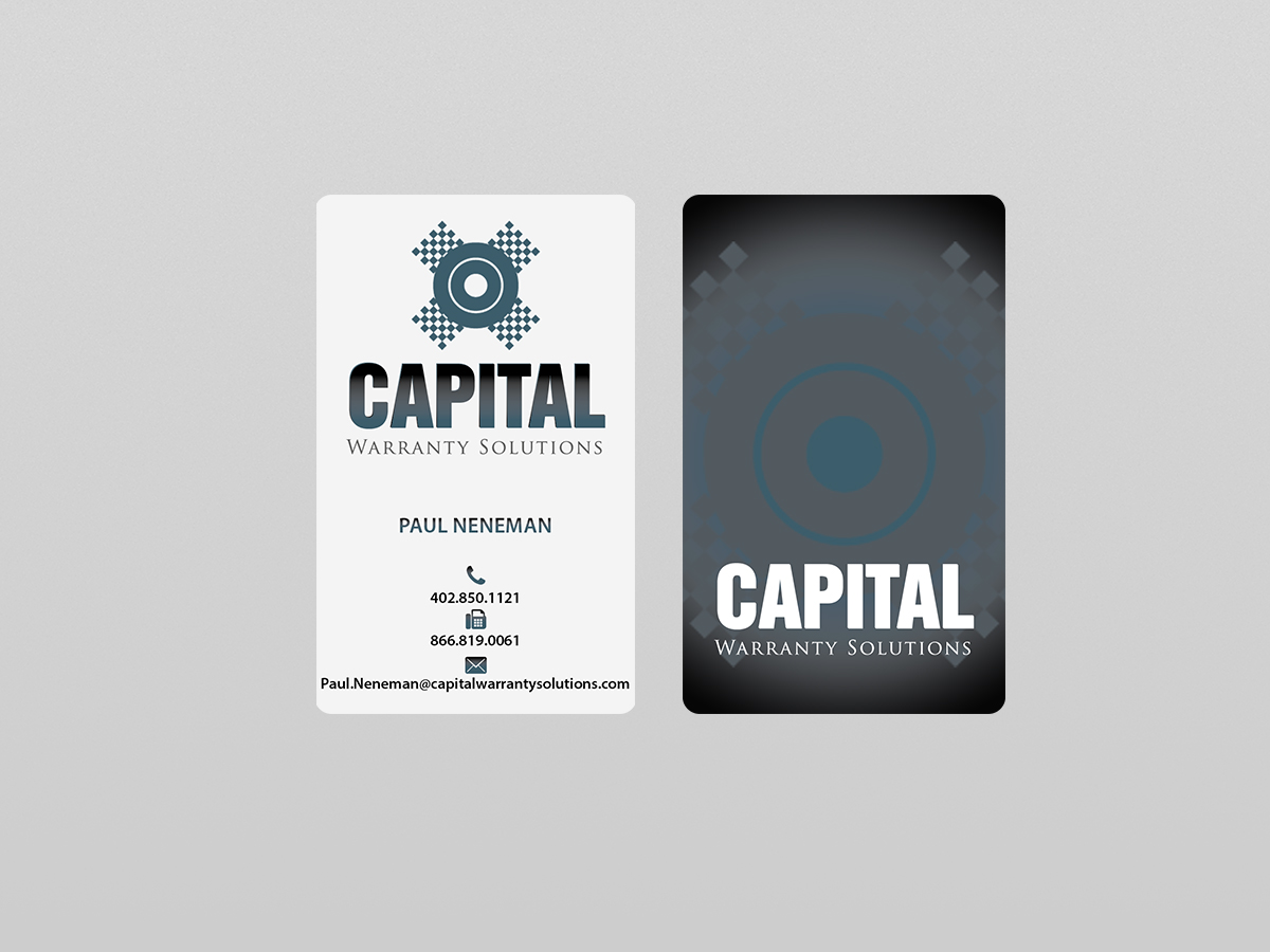 Business Card Design by Creations Box 2015 for Capital Warranty Solutions | Design #10356085