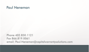 Business Card Design by 3pixelzpm for Capital Warranty Solutions | Design #10373119