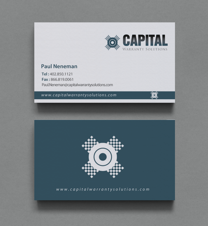 Design de Carte de Visite par chandrayaan.creative pour Capital Warranty Solutions | Design #10354602