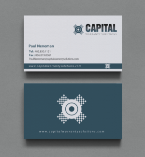 Diseño de Tarjeta de Presentación por chandrayaan.creative para Capital Warranty Solutions | Diseño: #10354602