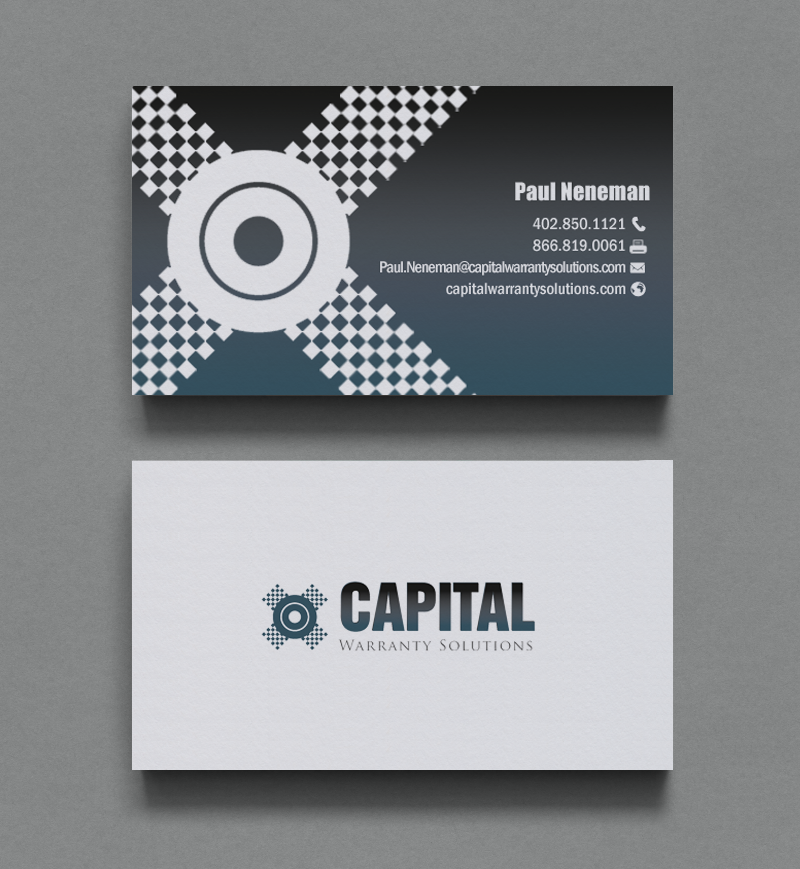 Design de Carte de Visite par chandrayaan.creative pour Capital Warranty Solutions | Design #10354605