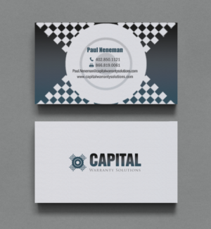 Diseño de Tarjeta de Presentación por chandrayaan.creative para Capital Warranty Solutions | Diseño: #10354607