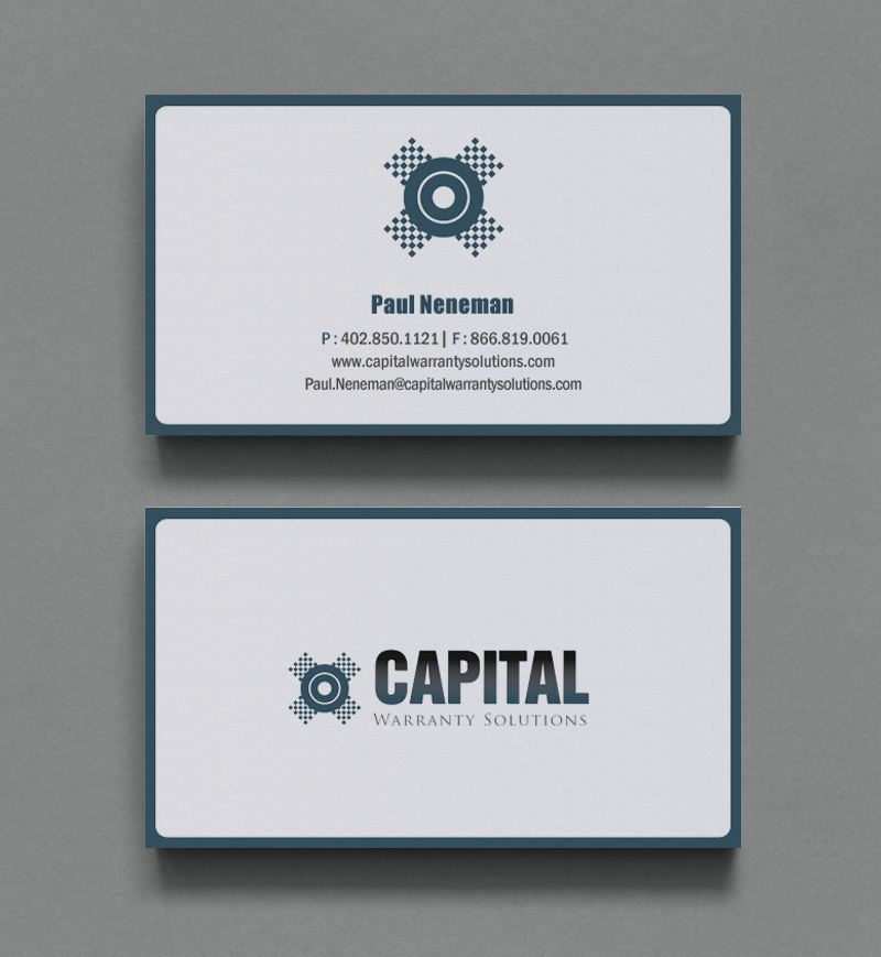 Design de Carte de Visite par chandrayaan.creative pour Capital Warranty Solutions | Design #10354610