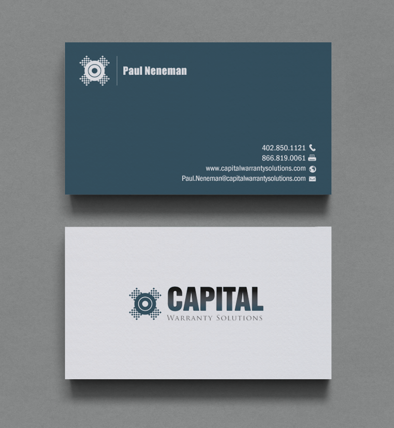 Business Card Design by chandrayaan.creative for Capital Warranty Solutions | Design #10354613