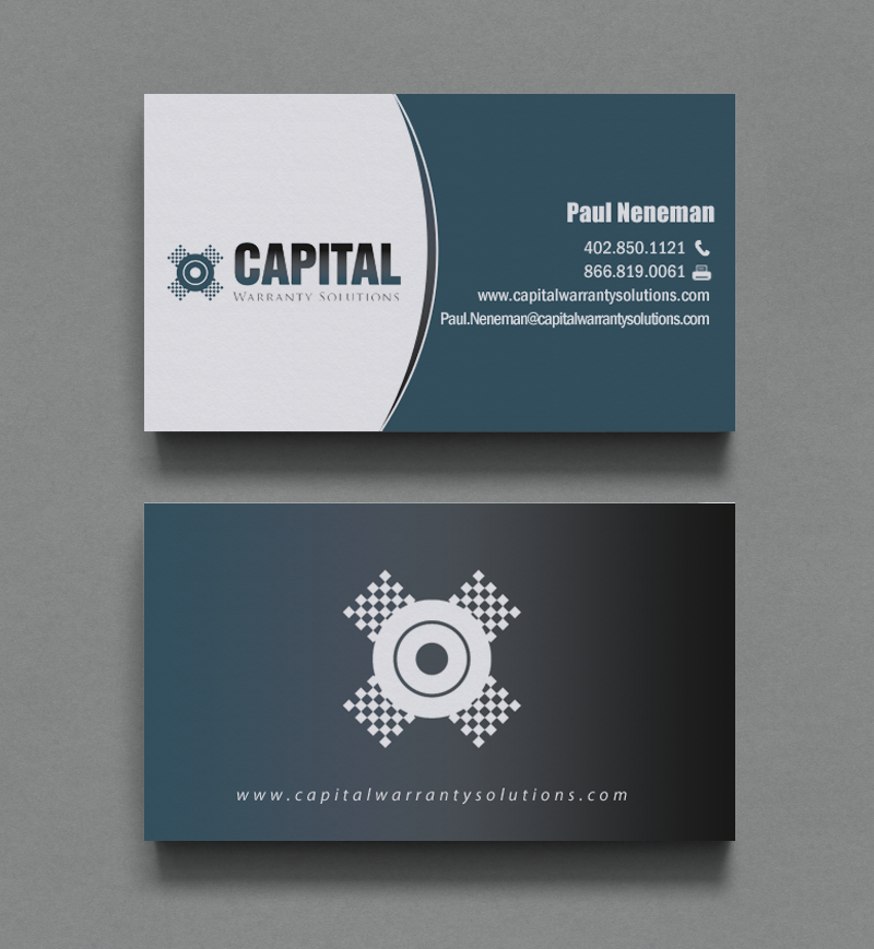 Business Card Design by chandrayaan.creative for Capital Warranty Solutions | Design #10360906