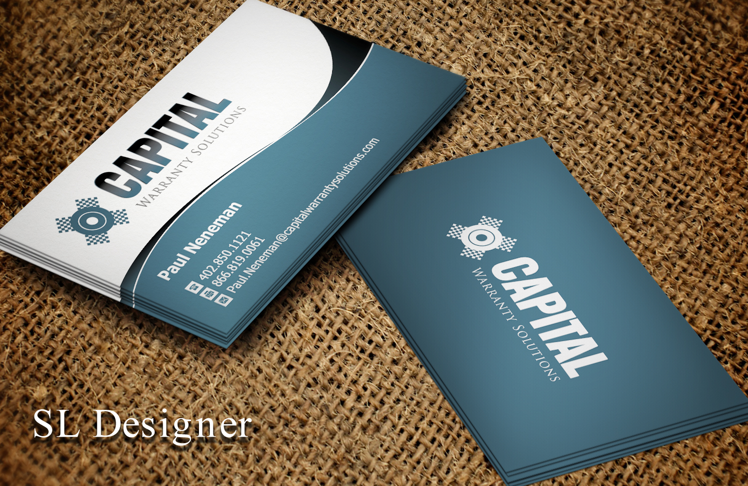 Business Card Design by SL Designer for Capital Warranty Solutions | Design #10348766