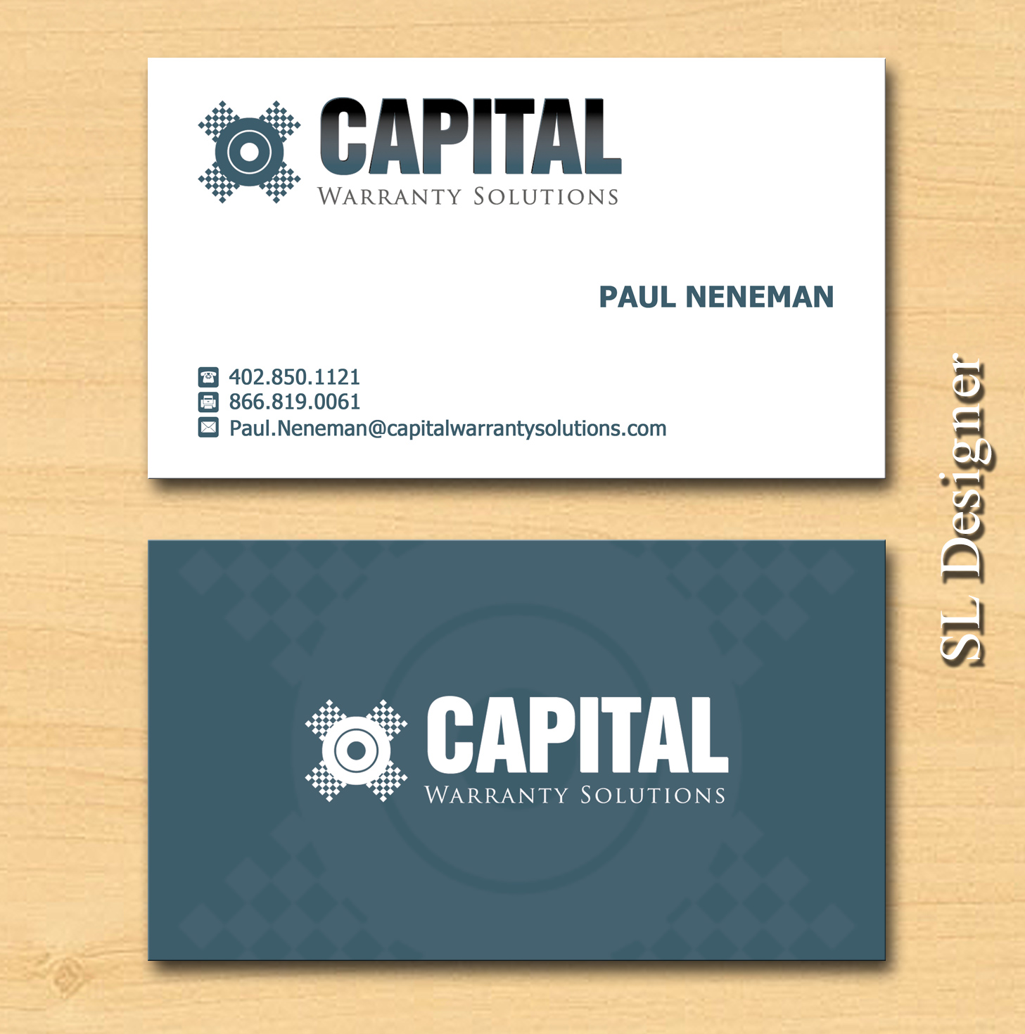 Business Card Design by SL Designer for Capital Warranty Solutions | Design #10348942