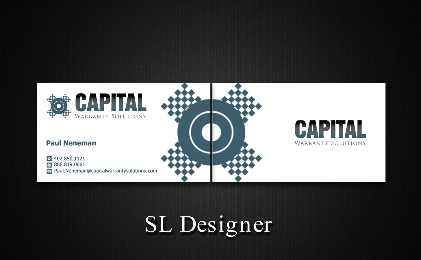 Business Card Design by SL Designer for Capital Warranty Solutions | Design #10349134