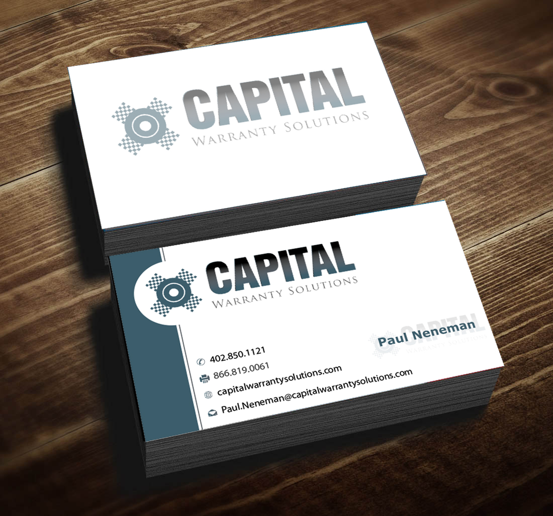 Business Card Design by f9design12 for Capital Warranty Solutions | Design #10358975