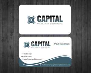 Business Card Design by f9design12 for Capital Warranty Solutions | Design: #10358989