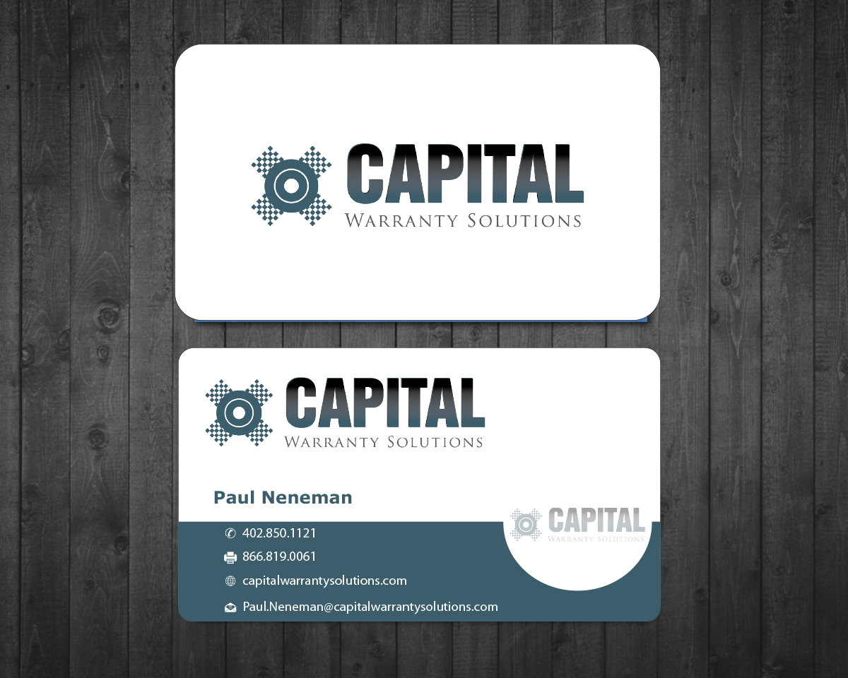 Business Card Design by f9design12 for Capital Warranty Solutions | Design #10358997