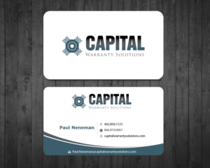 Business Card Design by f9design12 for Capital Warranty Solutions | Design: #10358999