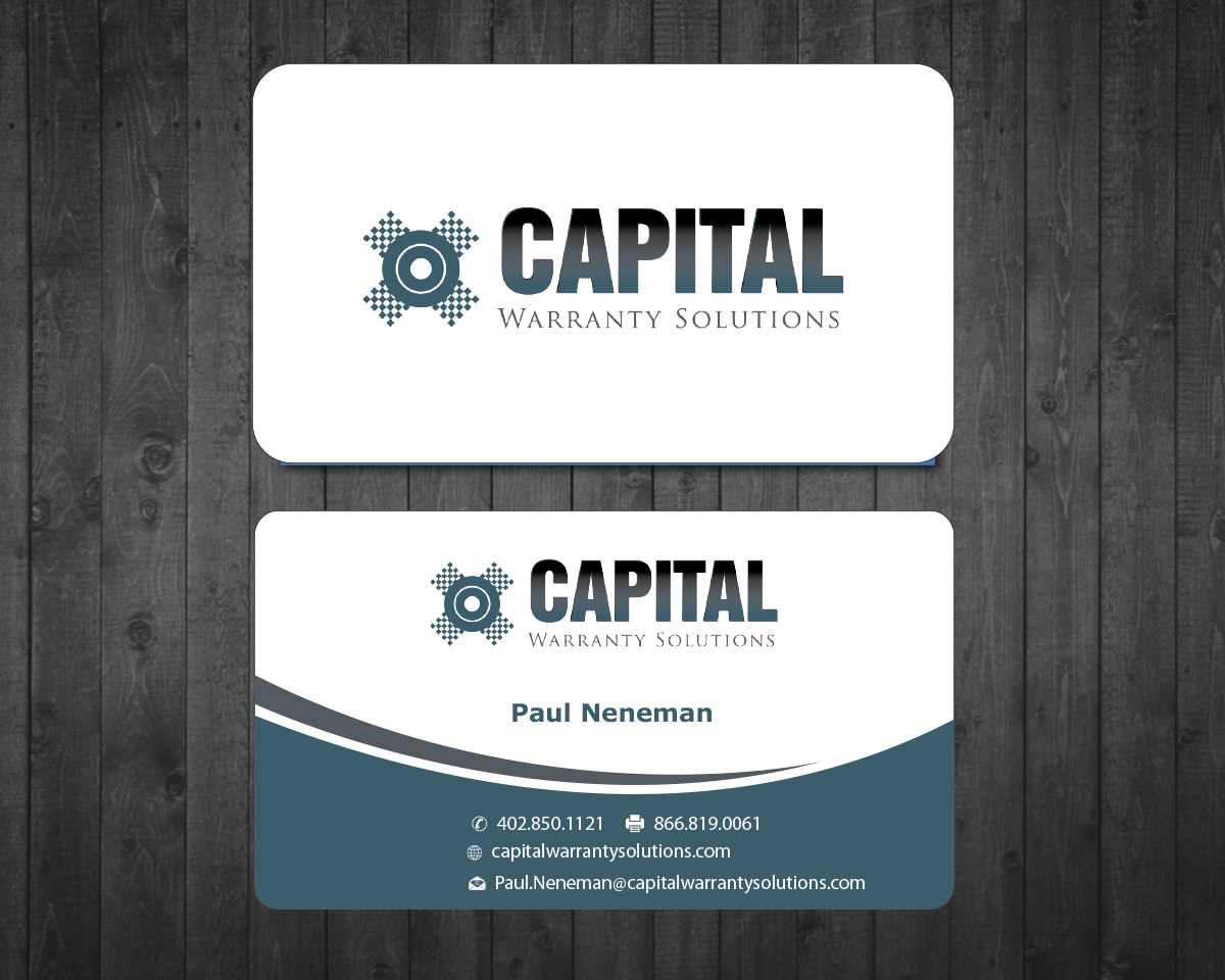 Business Card Design by f9design12 for Capital Warranty Solutions | Design #10359014