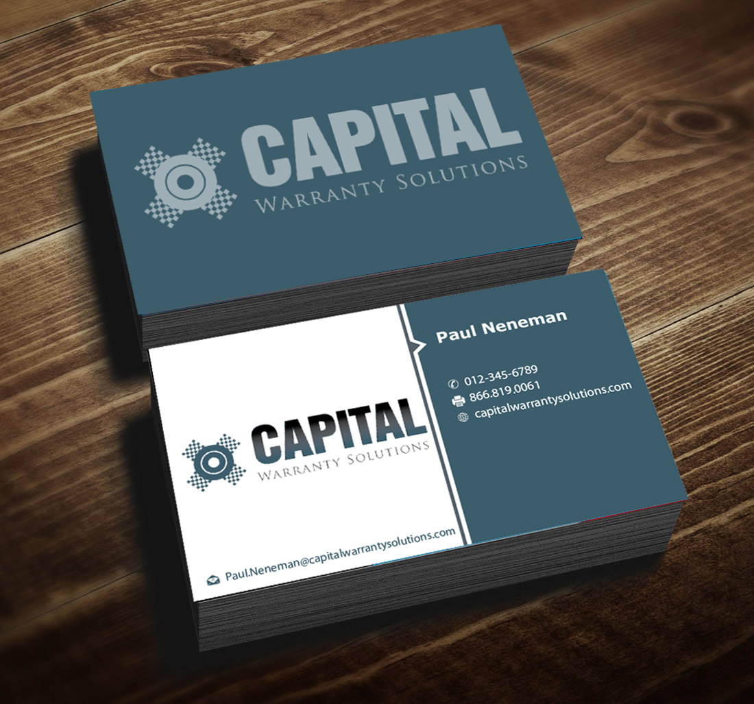 Business Card Design by f9design12 for Capital Warranty Solutions | Design #10359028