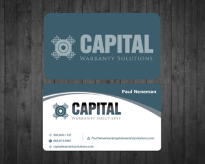 Business Card Design by f9design12 for Capital Warranty Solutions | Design: #10359042