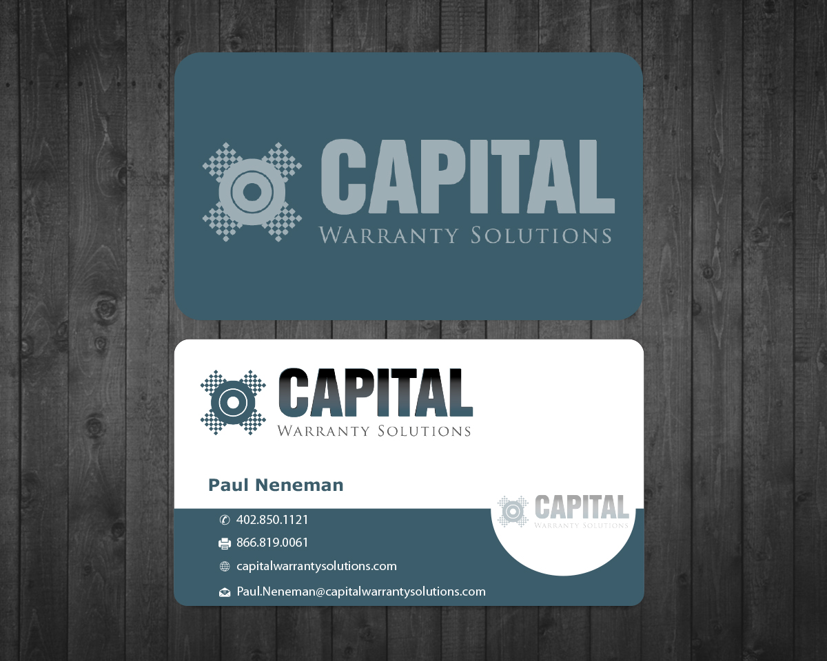 Visitenkarten-Design von f9design12 für Capital Warranty Solutions | Design #10359043