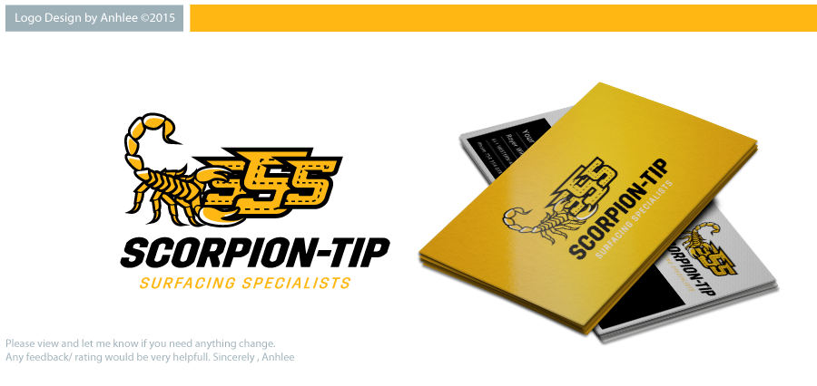 Design de Logo par Anhlee pour Scorpion-Tip Surfacing Specialists | Design #10359819