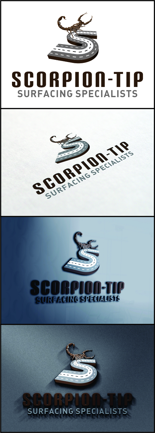 Logo Design by DG for Scorpion-Tip Surfacing Specialists | Design #10377648