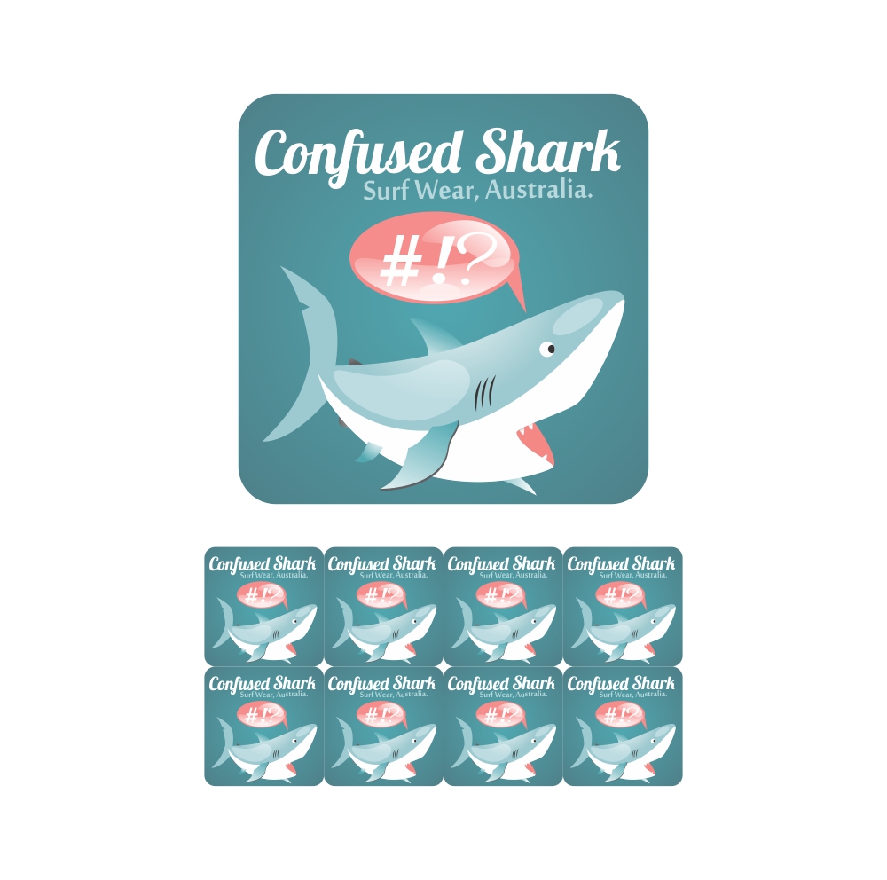Sticker Design by Monimonzy for Confused Shark  | Design #2204963