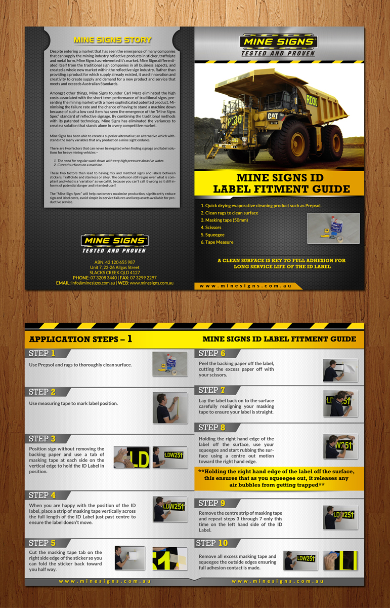 Broschüren-Design von ESolz Technologies für Mine Signs | Design #2188140