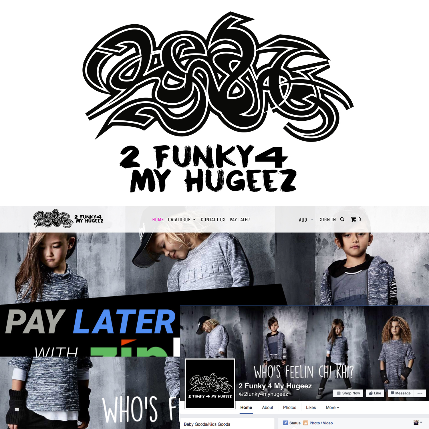 Logo Design by OVE Studio for Tamara Moore T/A 2 funky 4 my hugeez | Design #11424831
