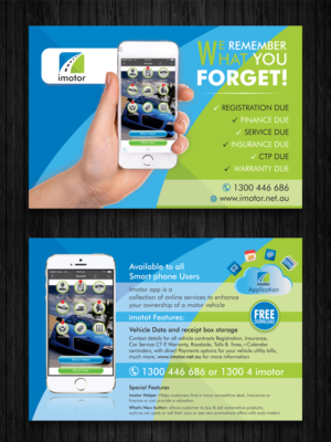 PROMOTION CARD for NEW APPLICATION LAUNCH | Postcard Design by ecorokerz