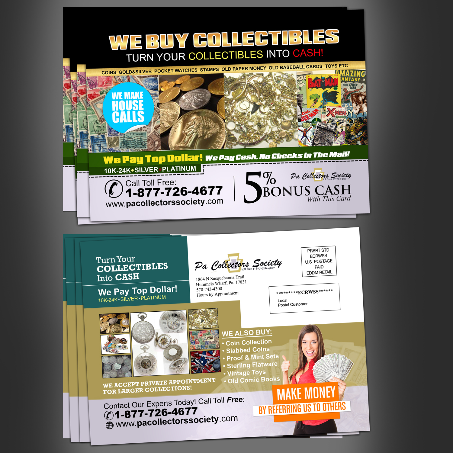 Postcard Design by NatPearlDesigns for Dave Barrett | Design: #10398439