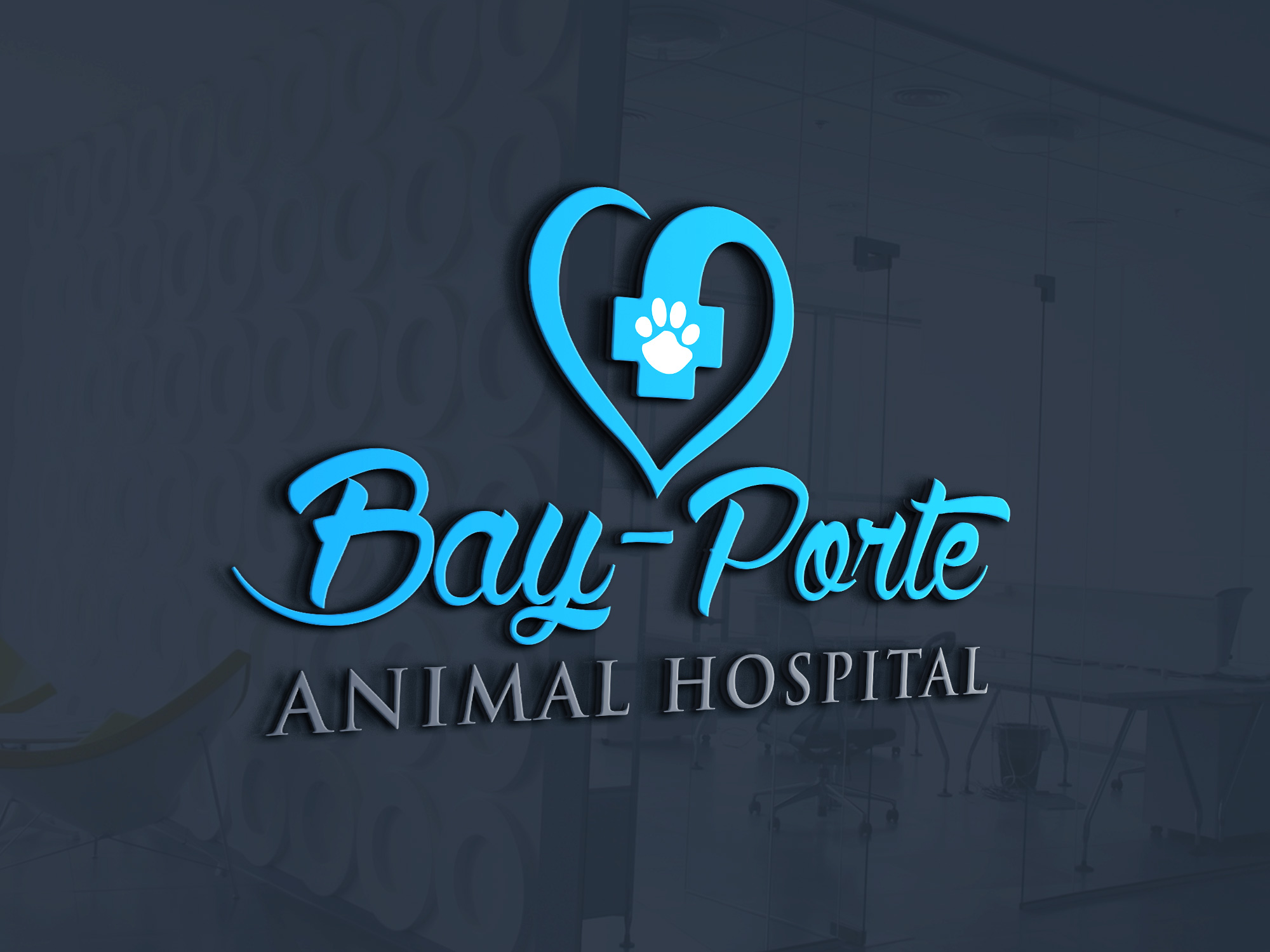 Logo Design by kmatt for Bay-Porte Animal Hospital | Design: #10375015