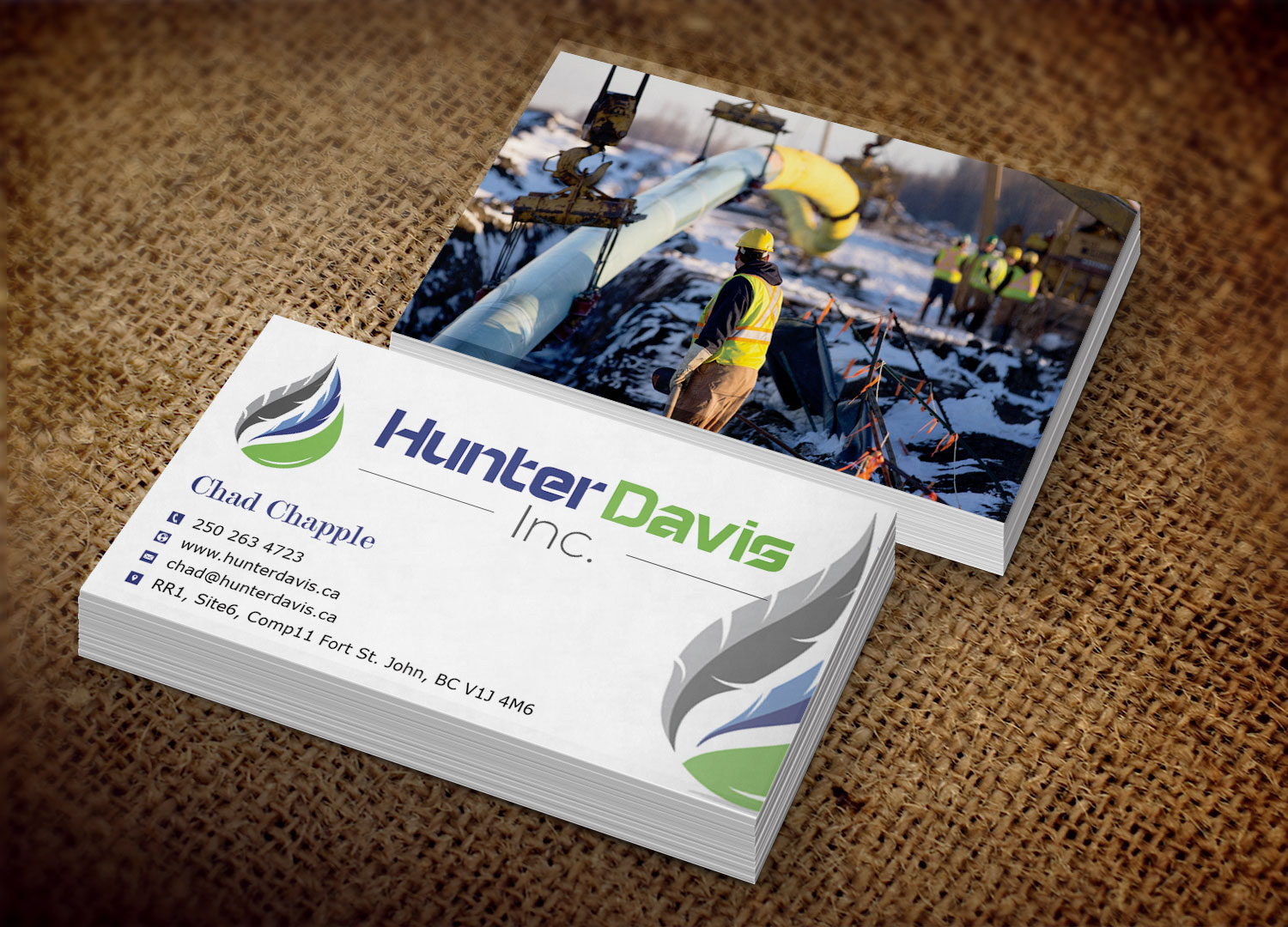 Business Card Design by Lanka Ama for HunterDavis Inc | Design #10365575