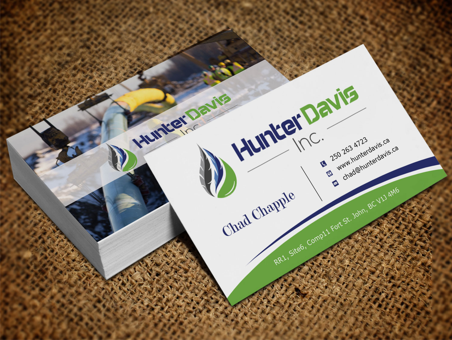 Design de Carte de Visite par Lanka Ama pour HunterDavis Inc | Design #10365582